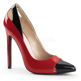 Red Shiny 13 cm SEXY-22 Low Heeled Classic Pumps Shoes