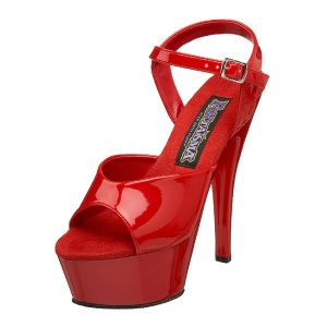 Red Shiny 15 cm FUNTASMA JULIET-209 High Heels Platform