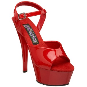 Red Shiny 15 cm FUNTASMA JULIET-209 High Heels Platform