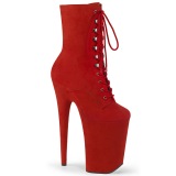 Red Vegan 23 cm INFINITY-1020FS extrem platform high heels ankle boots