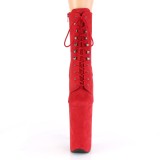 Red Vegan 25,5 cm BEYOND-1020FS extrem platform high heels ankle boots