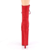 Red Vegan 25,5 cm BEYOND-1020FS extrem platform high heels ankle boots