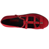 Red canvas 8 cm CLICK-08 lolita shoes gothic platform shoes