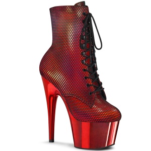 Red chrome 18 cm ADORE-1020HFN Exotic pole dance ankle boots