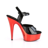 Red chrome platform 15 cm DELIGHT-609 pleaser high heels shoes