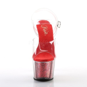 Red glitter 18 cm Pleaser ADORE-708G Pole dancing high heels shoes