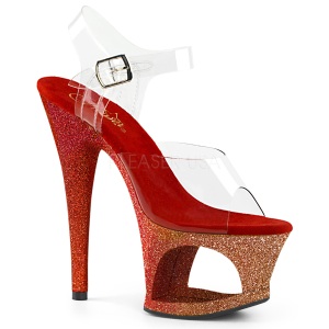 Red glitter 18 cm Pleaser MOON-708OMBRE Pole dancing high heels shoes