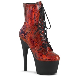 Red snake pattern 18 cm ADORE-1020SP Exotic pole dance ankle boots