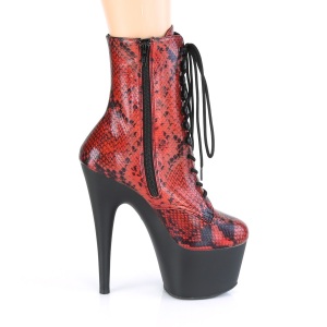 Red snake pattern 18 cm ADORE-1020SP Exotic pole dance ankle boots