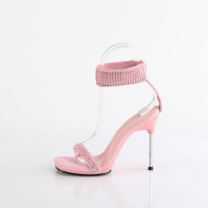 Rosa 11,5 cm CHIC-40 cinturini alla caviglia sandali tacchi a spillo in metallo