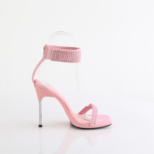Rosa 11,5 cm CHIC-40 cinturini alla caviglia sandali tacchi a spillo in metallo