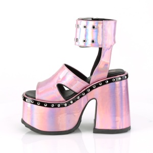 Rosa 13 cm DemoniaCult CAMEL-102 sandali con plateau lolita