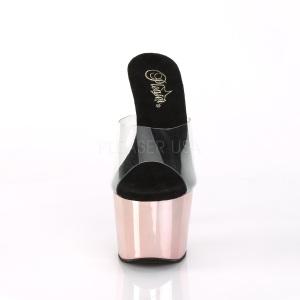 Rosa 18 cm ADORE-701 Cromo Plateau Mules Scarpe
