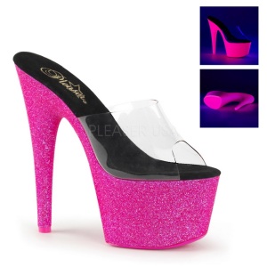 Rosa 18 cm ADORE-701UVG neon plateau ciabatta donna con tacco