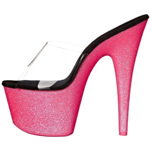 Rosa 18 cm ADORE-701UVG neon plateau ciabatta donna con tacco