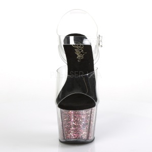 Rosa 18 cm ADORE-708CG scintillare plateau sandali donna con tacco
