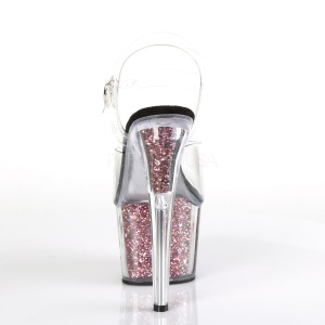 Rosa 18 cm ADORE-708CG scintillare plateau sandali donna con tacco
