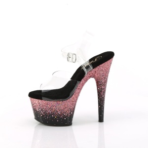 Rosa 18 cm ADORE-708SS scintillare plateau sandali donna con tacco