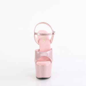 Rosa 18 cm ADORE-709GP scintillare plateau scrape con tacco alto