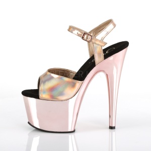 Rosa 18 cm ADORE-709HGCH Ologramma plateau sandali donna con tacco