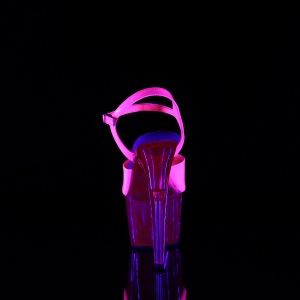 Rosa 18 cm ADORE-709UVT Neon Plateau Sandali Tacco Altissimo