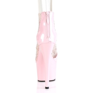 Rosa 18 cm ADORE-765RM scintillare plateau scrape con tacco alto