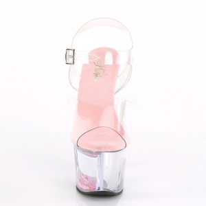 Rosa 18 cm SKY-308WHG scintillare plateau sandali donna con tacco