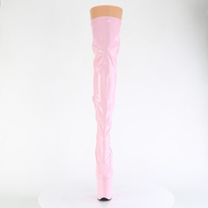 Rosa 20 cm FLAMINGO-3000HWR Ologramma stivali overknee piattaforma exotic pole