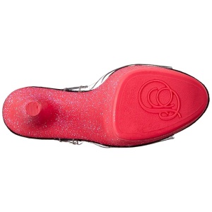 Rosa 20 cm FLAMINGO-808UVG Neon Plateau Sandali Tacco Altissimo