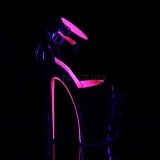 Rosa 20 cm XTREME-875TT Neon plateau sandali donna con tacco