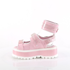 Rosa 5 cm Demonia SLACKER-15B sandali con plateau lolita emo
