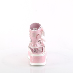 Rosa 5 cm Demonia SLACKER-15B sandali con plateau lolita emo