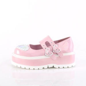 Rosa 5 cm SLACKER-25 emo maryjane scarpe donna fibbia