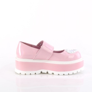 Rosa 5 cm SLACKER-25 emo maryjane scarpe donna fibbia