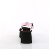 Rosa 6,5 cm Demonia FUNN-10 sandali con plateau lolita emo