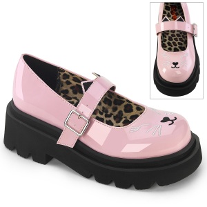 Rosa 6,5 cm RENEGADE-56 emo maryjane scarpe donna fibbia