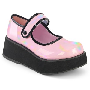 Rosa 6 cm SPRITE-01 emo maryjane scarpe donna fibbia