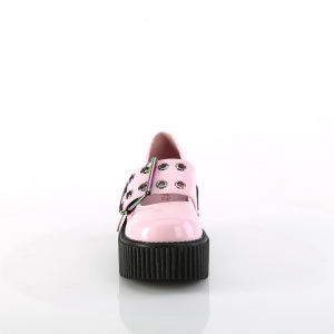 Rosa 7,5 cm CREEPER-230 maryjane scarpe creepers donna fibbia larga