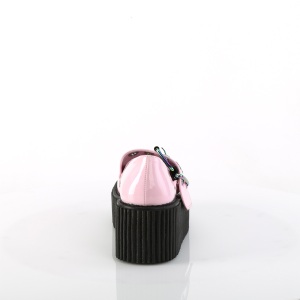 Rosa 7,5 cm CREEPER-230 maryjane scarpe creepers donna fibbia larga