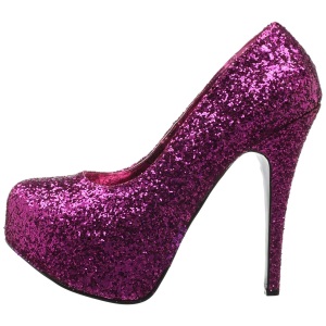 Rosa Glitter 14,5 cm Burlesque TEEZE-06GW scarpe dcollet per piedi larghi da uomo