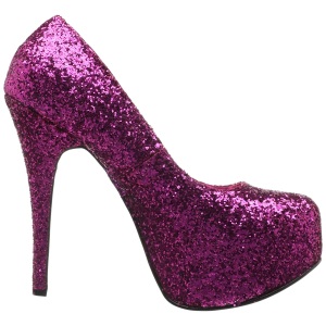 Rosa Glitter 14,5 cm Burlesque TEEZE-06GW scarpe dcollet per piedi larghi da uomo