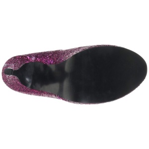 Rosa Glitter 14,5 cm Burlesque TEEZE-06GW scarpe dcollet per piedi larghi da uomo