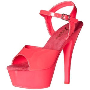 Rosa Neon 15 cm Pleaser KISS-209UV Plateau Tacchi Alti a Spillo