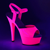 Rosa Neon 15 cm Pleaser KISS-209UV Plateau Tacchi Alti a Spillo