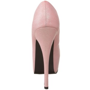 Rosa Scintillare 14,5 cm Burlesque TEEZE-31G Platform Calzature Dcollet