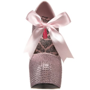Rosa Strass Cristallo 14,5 cm Burlesque TEEZE-04R Plateau Scarpe Dcollet