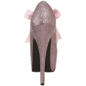 Rosa Strass Cristallo 14,5 cm Burlesque TEEZE-04R Plateau Scarpe Dcollet