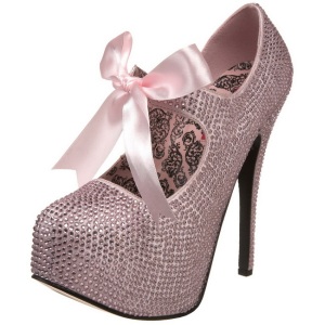 Rosa Strass Cristallo 14,5 cm Burlesque TEEZE-04R Plateau Scarpe Dcollet