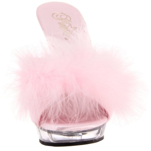 Rosa Trasparente 13 cm Fabulicious LIP-101-8 Plateau Mules Alte