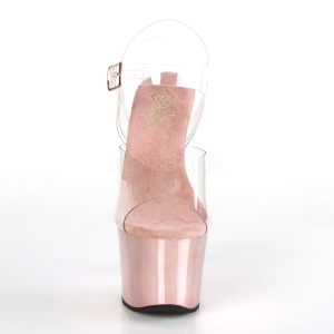 Rosa Trasparente 18 cm SKY-308 Plateau Tacchi Alti a Spillo